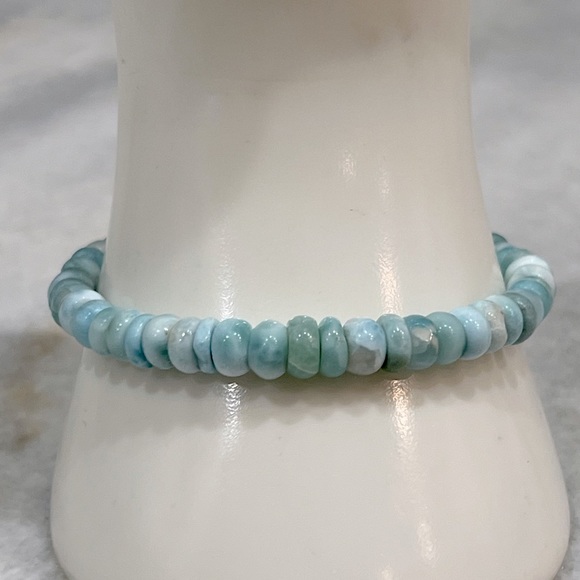 Larimar Bead Sterling Silver Bracelet - Picture 2 of 10